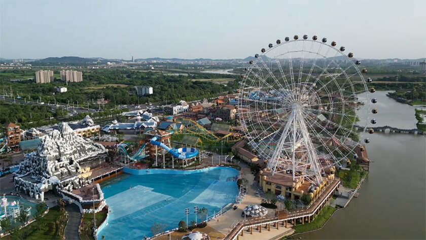 赣中首座综合性现代主题乐园！江西吉安欢乐世界水上游乐设备进入试滑验收阶段